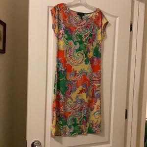 Lauren  Ralph Lauren Petite Sleeveless Multicolor Dress.